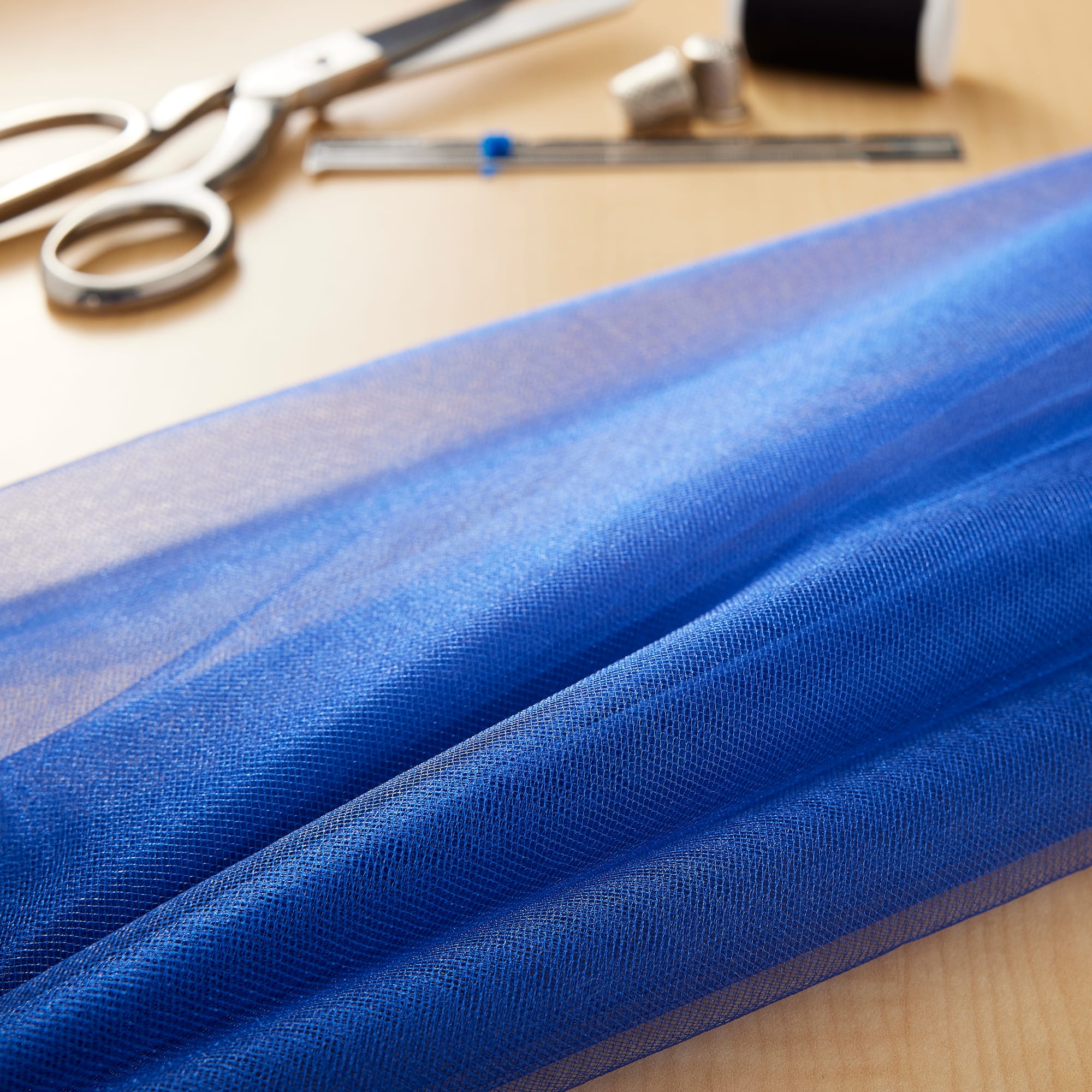 Wyla Mazarine Blue Shiny Tulle